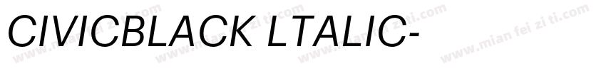 CIVICBLACK LTALIC字体转换